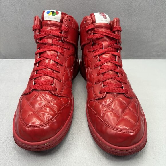 Nike Dunk High Supreme Mens Size 13 Shoes Varsity Red Quilted October SB 2008 - Picture 2 of 9